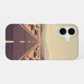 静かな砂漠の道 iPhone 16ケース (裏面横)