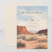 静かな砂漠の風景 招待状 (正面/裏面)