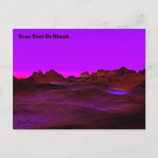 静かな砂漠夕べ シーズンポストカード (正面)