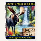 静かな秋の滝でムース ノートブック (正面)