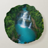 「静かな秋 – 自然の抱擁 – みんなで ラウンドクッション (裏面)