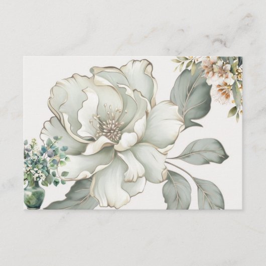 静かな空白のレシピカード エンクロージャーカード (正面)