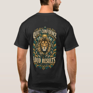 静かな自信 大きな成果 モチベーションTシャツ Tシャツ