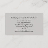 静かな自然をテーマにした抽象芸術名刺 名刺 (裏面)