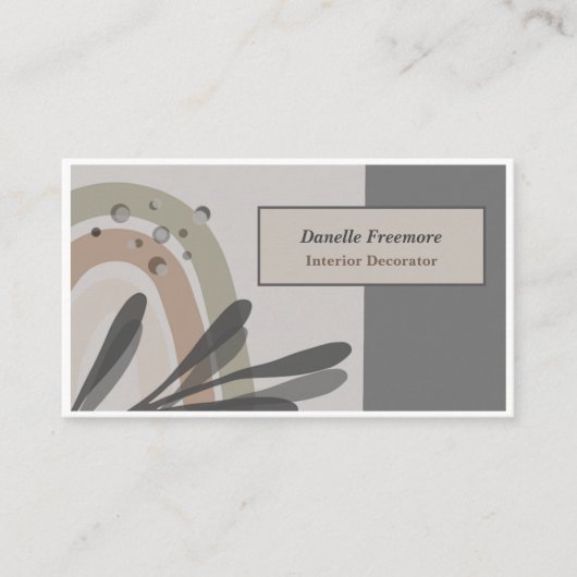 静かな自然をテーマにした抽象芸術名刺 名刺 (正面)