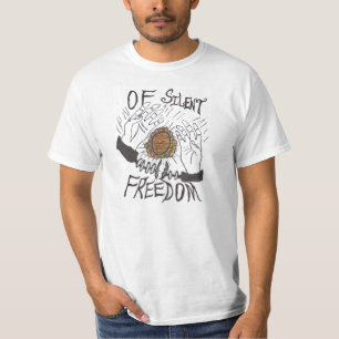 静かな自由のワイシャツの-前部及び背部デザイン Tシャツ