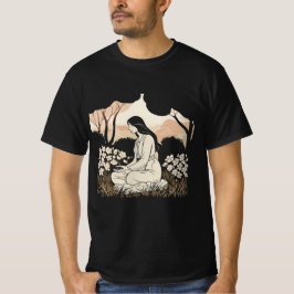 「静かな花開く」 Tシャツ