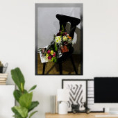 静かな花 ポスター (ホームオフィス)