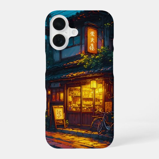 静かな街角 iPhone 16ケース (裏面)