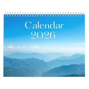静かな計画のためのミニマルデスクカレンダー 2026 カレンダー