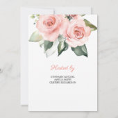 静かな赤面ブーホーフローラと金ゴールドベビーシャワー 招待状 (裏面)