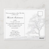 静かな追悼 - 牧場の木 ポストカード (裏面)