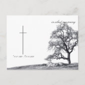 静かな追悼 - 牧場の木 ポストカード (正面)
