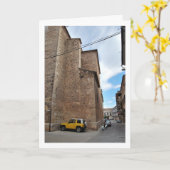 静かな通りでチェルヴァ,バレンシアスペインスペインの, カード (黄色い花)