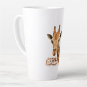 静かな違うキリン – Giraffe Art カフェラテマグ (左アングル)