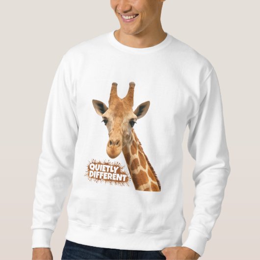 静かな違うキリン – Giraffe Art スウェットシャツ (正面)