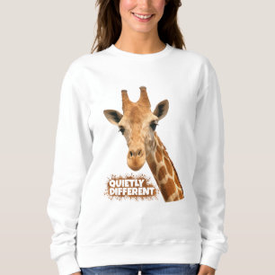静かな違うキリン – Giraffe Art スウェットシャツ