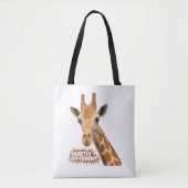 静かな違うキリン – Giraffe Art トートバッグ (正面)