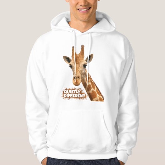 静かな違うキリン – Giraffe Art パーカ (正面)