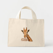 静かな違うキリン – Giraffe Art ミニトートバッグ (正面)