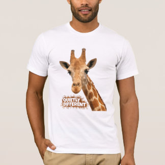 静かな違うキリン – Giraffe Art Tシャツ