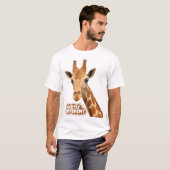 静かな違うキリン – Giraffe Art Tシャツ (正面フル)