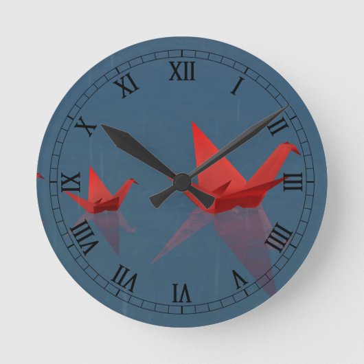 静かな雨の日時計 ラウンド壁時計 (正面)