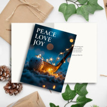 静かな雪の夜のゴルフクリスマス