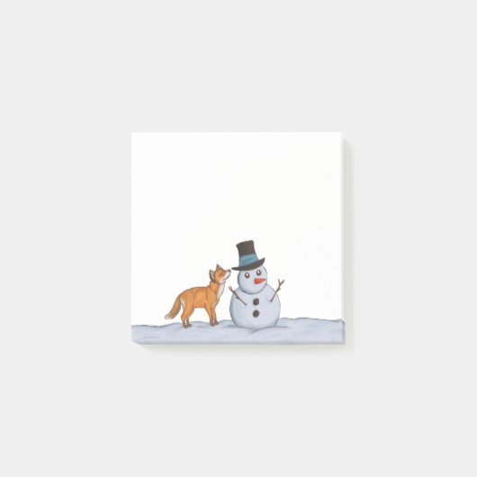 静かな雪の日 ポストイット (正面)