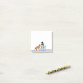 静かな雪の日 ポストイット (デスク上)