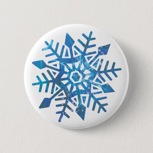 静かな雪片ボタン 缶バッジ (正面)