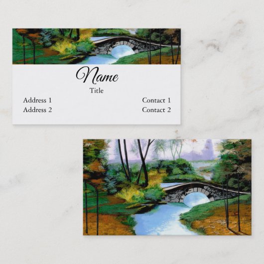 静かな霧の朝バイザリバービジネスカード 名刺 (正面/裏面)