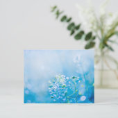 静かな青い野の花の自然はがき ポストカード (スタンド正面)