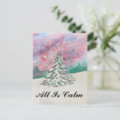 静かな静かな聖降誕祭の引用文 ポストカード (スタンド正面)