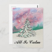 静かな静かな聖降誕祭の引用文 ポストカード (正面/裏面)