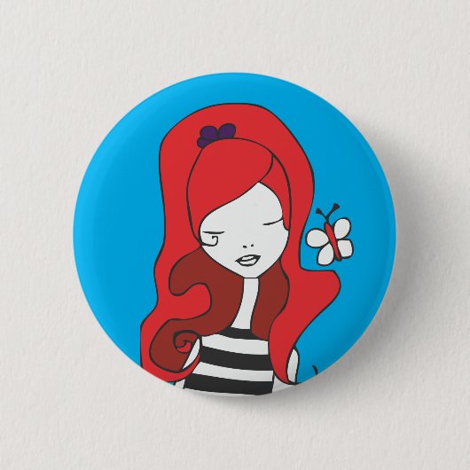 静かな飛行-ボタン 缶バッジ (正面)