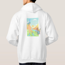 静かな魂の山の風景 パステルアート パーカ