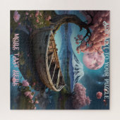 静かな魚釣りボートオンレイク山富士火山 ジグソーパズル (横)