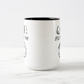 静かな – コーヒーの時間のマグカップ ツートーンマグカップ (中央)