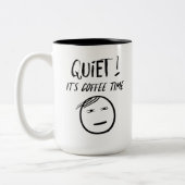 静かな – コーヒーの時間のマグカップ ツートーンマグカップ (左)