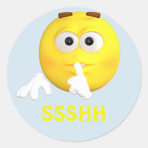 静かなEmojiの顔文字の漫画の顔があって下さい ラウンドシール