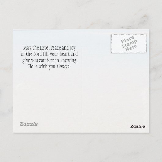 静かにおれは神なりと知れ　聖書の名言ポストカード ポストカード (裏面)