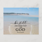 静かにおれは神なりと知れ　聖書の名言ポストカード ポストカード (正面)