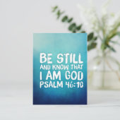 静かにおれを知って、わたしは神である聖書の言葉 ポストカード (スタンド正面)
