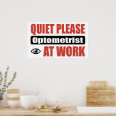 静かにお願いオプトメトリーの仕事 ポスター (キッチン)