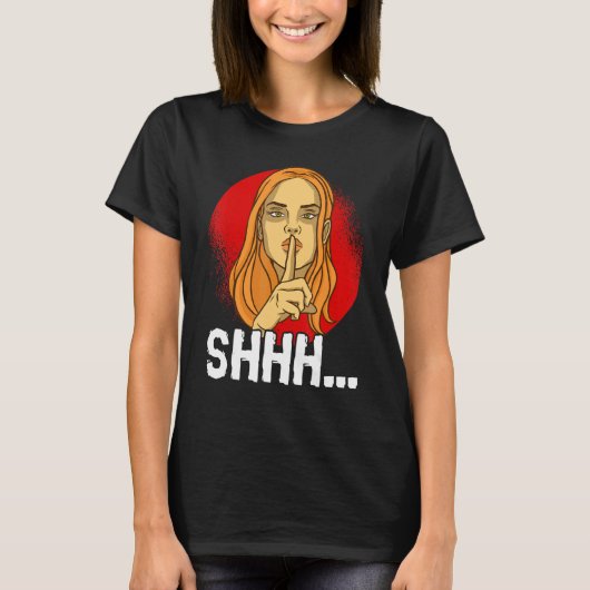 静かにしておけばいいだけの人 静かに Tシャツ (正面)