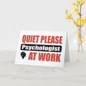 静かにしてください職場の心理学者 カード (黄色い花)