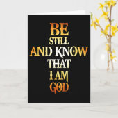 静かにして、わたしが神であることを知れ　キリスト教徒への贈り物 カード (黄色い花)