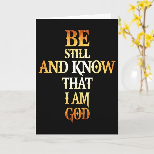 静かにして、わたしが神であることを知れ　キリスト教徒への贈り物 カード (黄色い花)