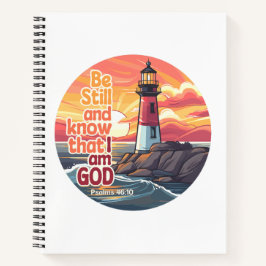 静かにして、わたしが神であることを知れ。 聖書の言葉 ノートブック